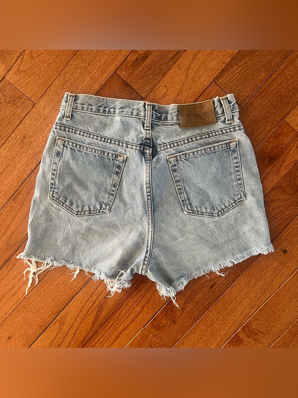 Vintage Calvin Klein High Waist Stonewashed Denim Cut Off Shorts